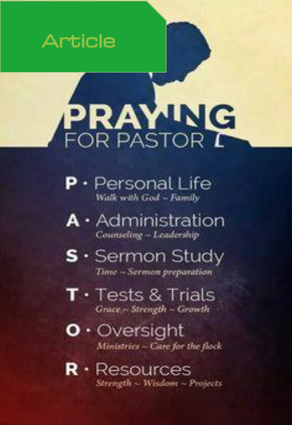 Praying for Your Pastor: An Acronym That Works